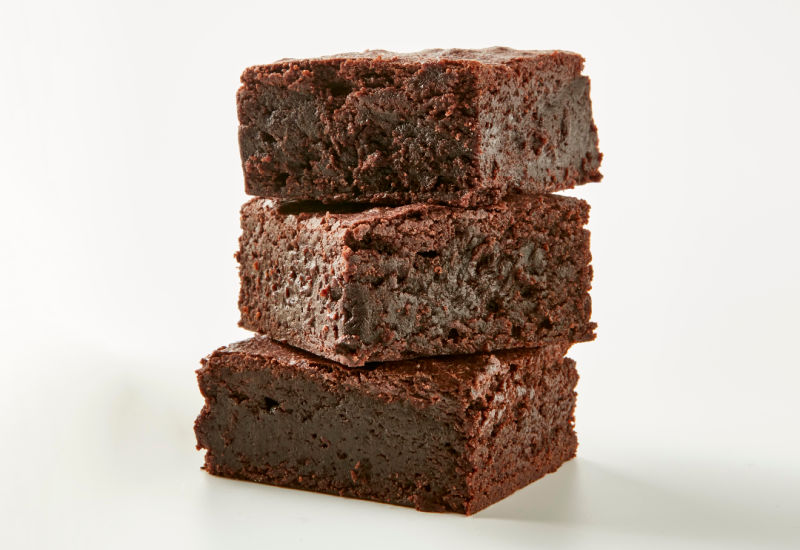 A stack of gluten free brownies