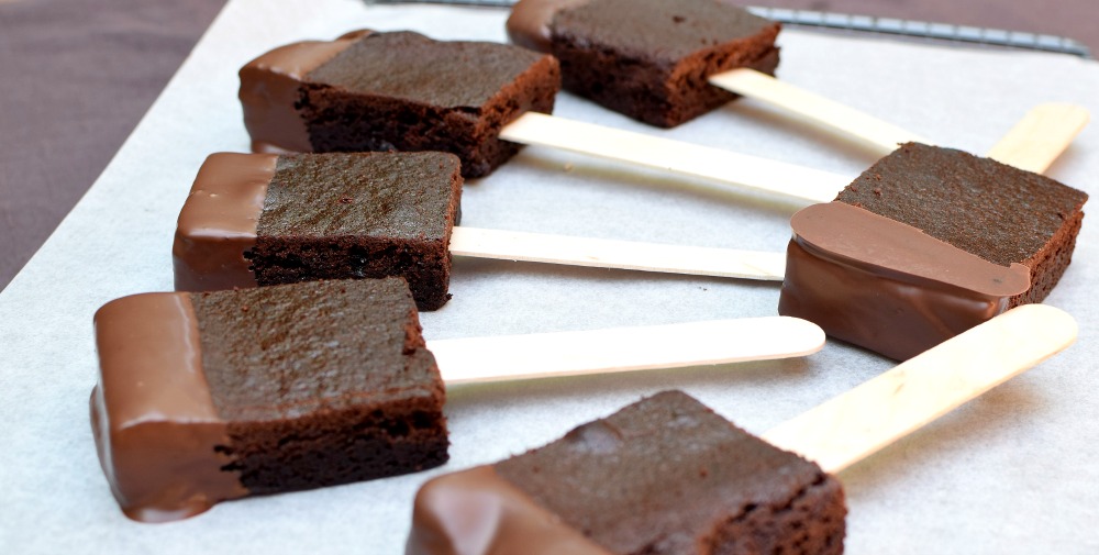 Chocolate covered brownies
