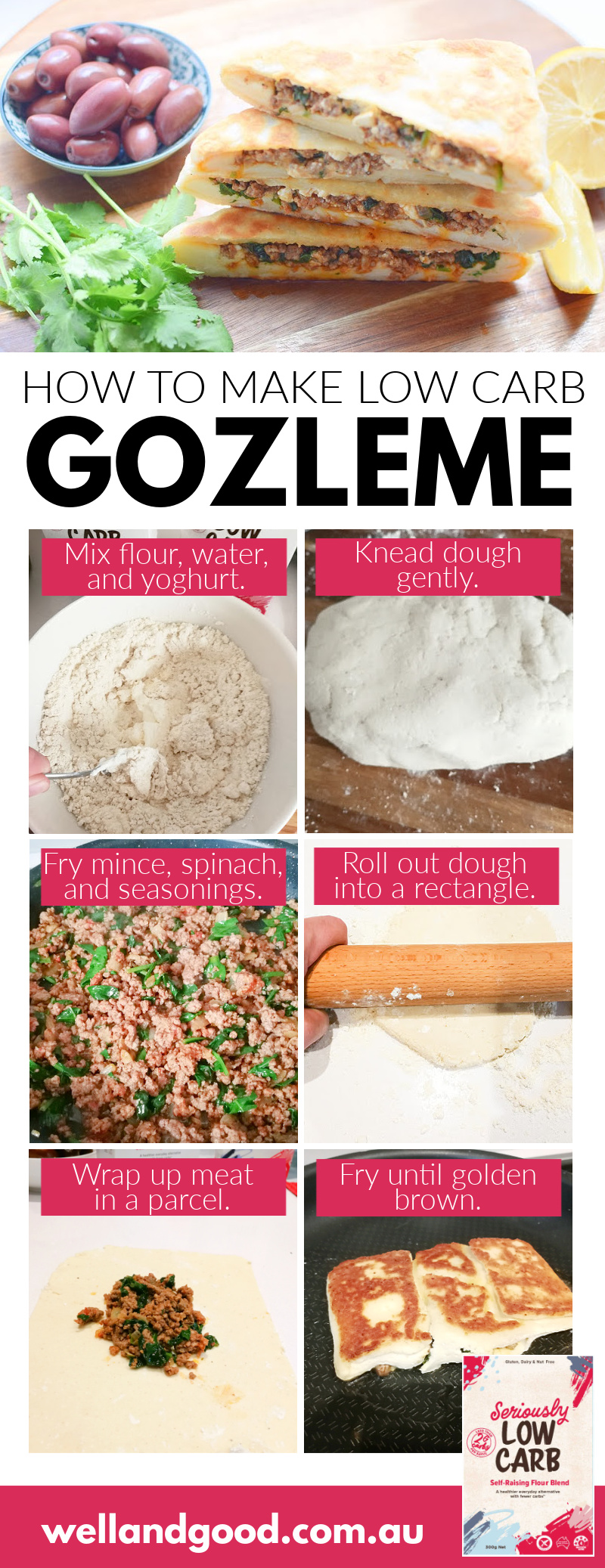 Low Carb Gozleme Recipe Steps