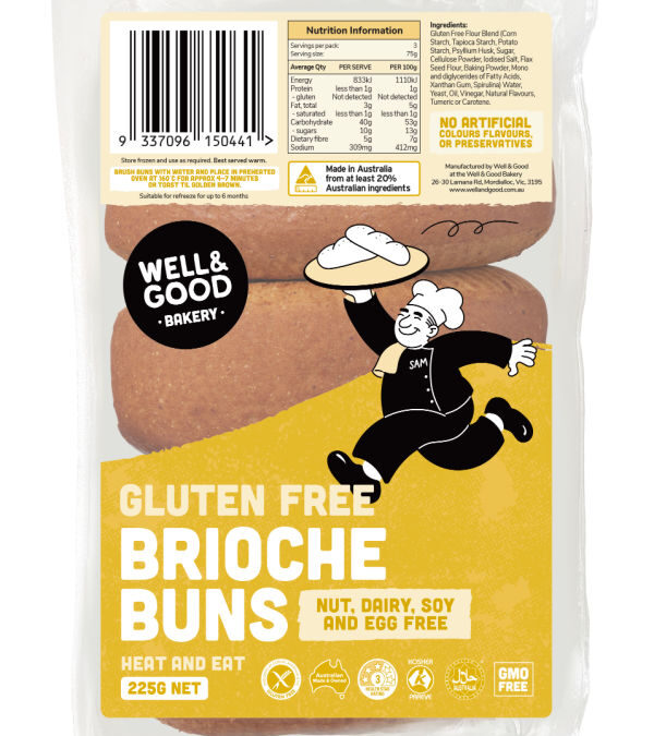 Gluten Free Brioche Bun (3 x 75g Pack)