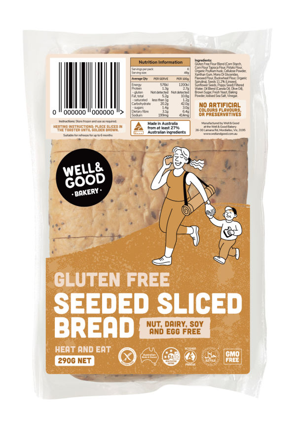 Gluten Free Seeded Bread Packaging