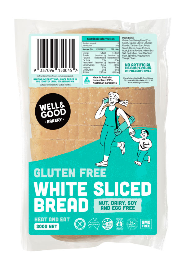 Gluten Free White Bread Packaging