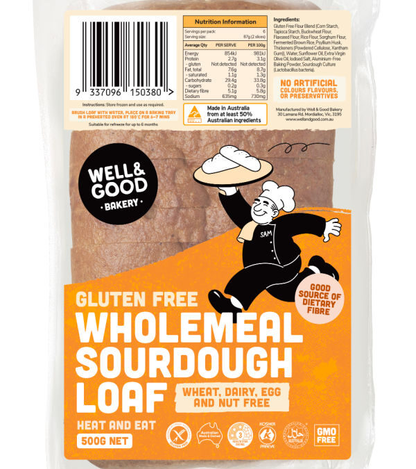 Gluten Free Wholemeal Sourdough Loaf (500g)