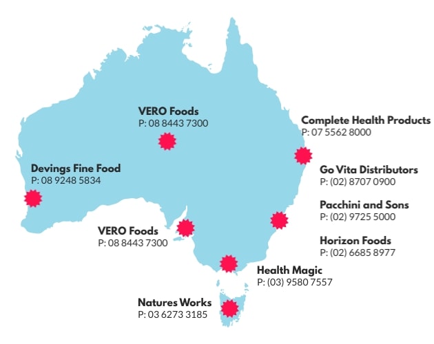 Map of Australian Retail Distributors