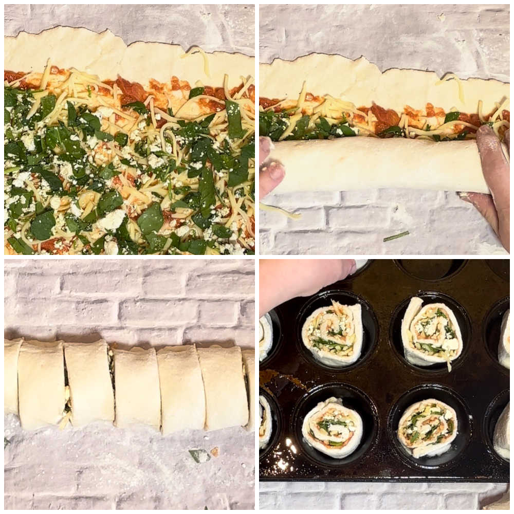 Steps to make gluten free pizza scrolls